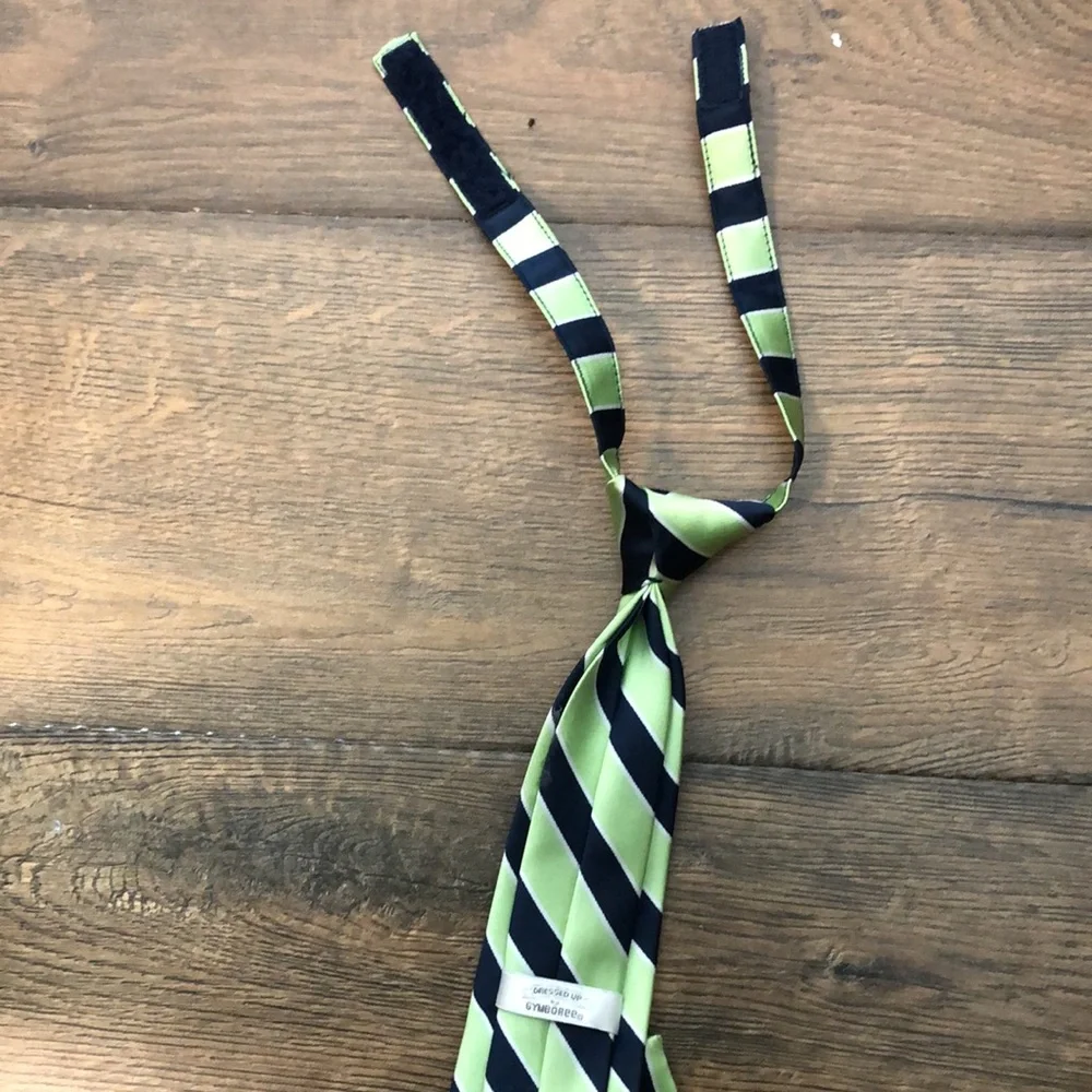 Gymboree Green and Blue Striped Tie, Size 2T-5T